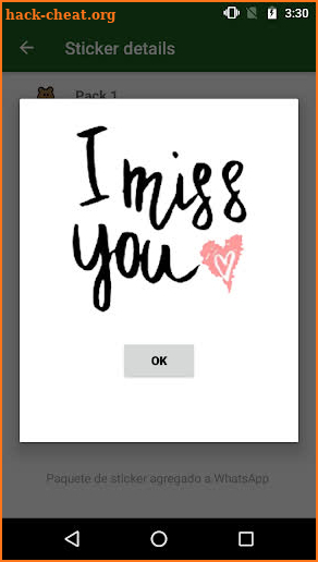 WAstickerApps I Miss You Love Stickers screenshot