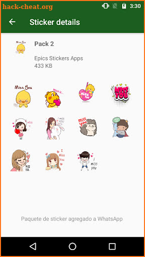 WAstickerApps I Miss You Love Stickers screenshot