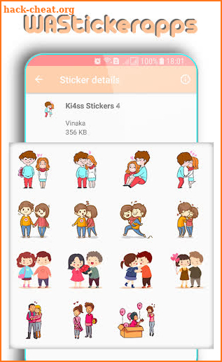 WAStickerApps: Kiss Stickers screenshot