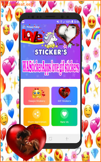 WAStickerApps love gif stickers for whatsapp screenshot