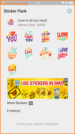 WAStickerapps - Love is all you need screenshot