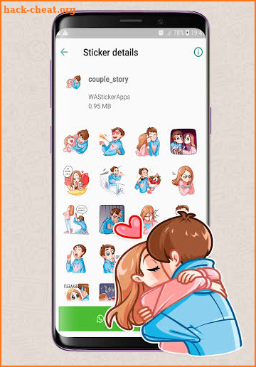 WAStickerApps Love Romance Sticker screenshot