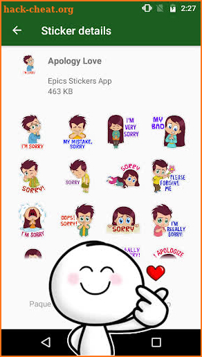 WAstickerApps Love Stickers (Romantic) screenshot