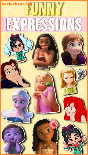 👸🏻 WAstickerApps Princess Cartoon Stickers screenshot