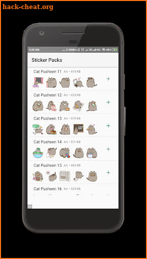 WAStickerApps - Pusheen Cat Sticker for Chat screenshot