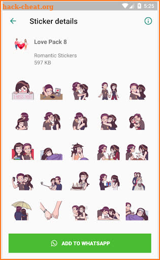 💕 WAStickerapps - Romantic Stickers for Whatsapp screenshot