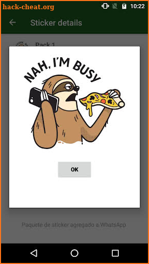 WAstickerApps Sloth Memes Stickers screenshot
