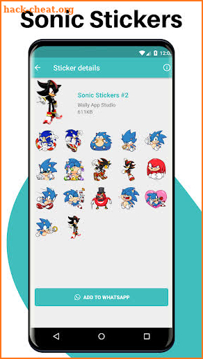 WAStickerApps - Sonic Stickers for WhatsApp 2020 screenshot