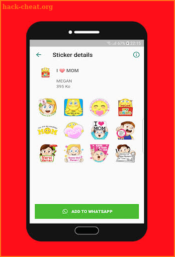WAStickerApps - Stickers for Mothers screenshot