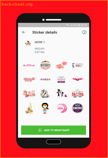 WAStickerApps - Stickers for Mothers screenshot