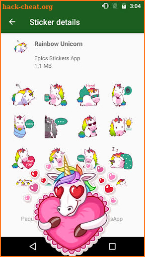 WAstickerApps Unicorn Kawaii Stickers screenshot