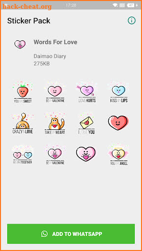 WAStickerApps - Words For Love screenshot