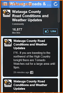 Watauga Roads & Weather screenshot