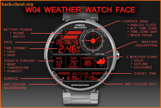 Watch Face W04 Android Wear screenshot