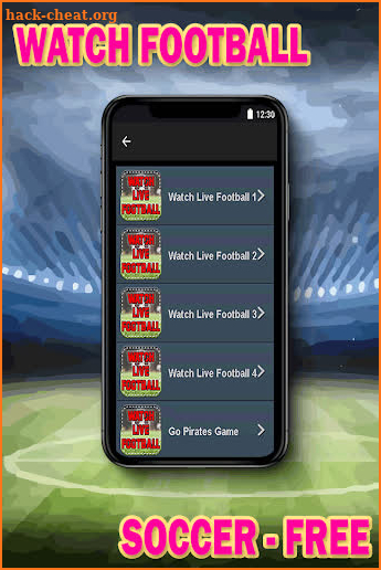 Watch Live Football Matches Free Streaming Guide screenshot