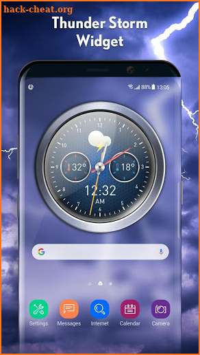Watch style weather widget & forecast screenshot