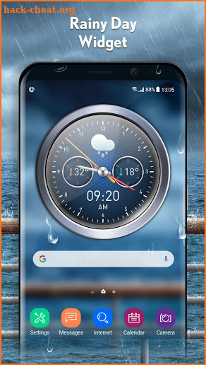 Watch style weather widget & forecast screenshot