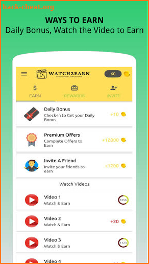 Watch2Earn - Cash Earning App screenshot