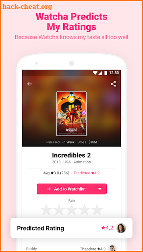 Watcha - Movies, TV Series Recommendation App screenshot