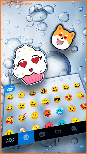 Water Bubbles Keyboard Background screenshot