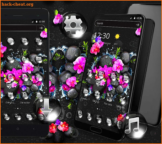 Water drop flower theme screenshot