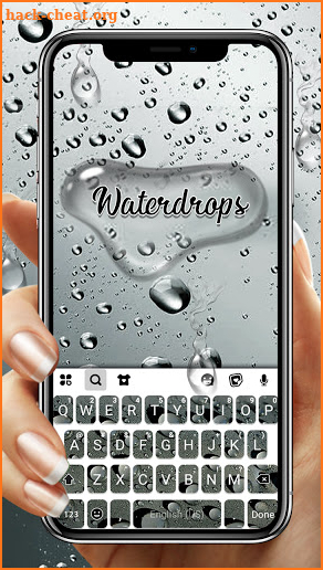 Water Drop Rainy Keyboard Background screenshot