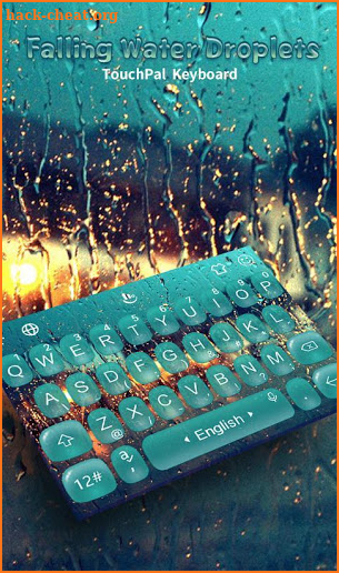 Water Droplets Keyboard Theme screenshot