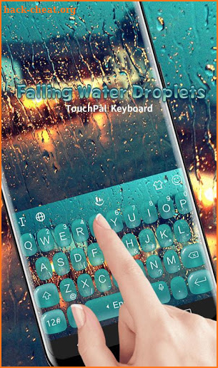 Water Droplets Keyboard Theme screenshot