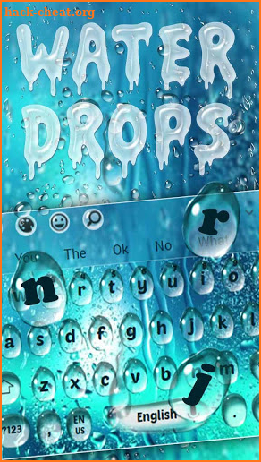 Water Drops Keyboard theme screenshot