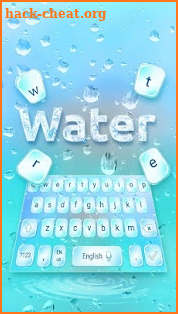 Water Glass Raindrop Keyboard Theme screenshot