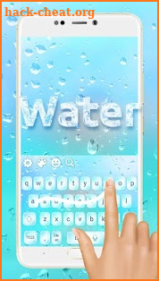 Water Glass Raindrop Keyboard Theme screenshot