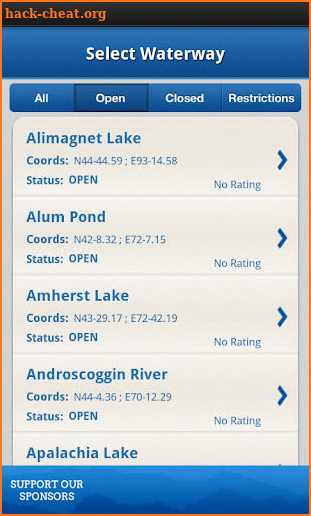 Water Landing Directory - SPA screenshot