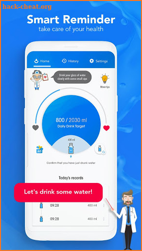 Water Reminder - drink water on time daily screenshot
