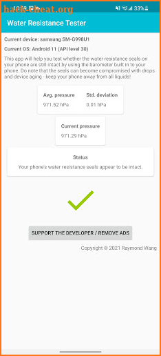 Water Resistance Tester screenshot