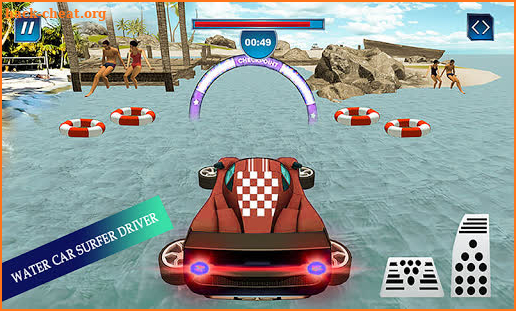 Water Surfing Floating Car Racing Game 2019 screenshot