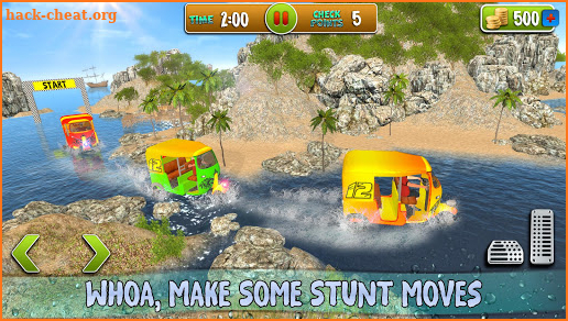 Water Surfing Tuk Tuk Rickshaw Game screenshot