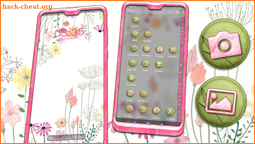 Watercolor Flower Launcher Theme screenshot