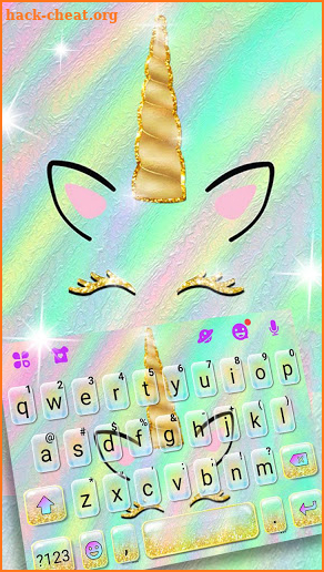 Watercolor Unicorn Keyboard Theme screenshot