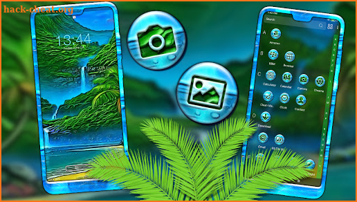 Waterfall Oil Painting Theme screenshot