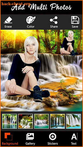 Waterfall Photo Frames - Background Eraser screenshot