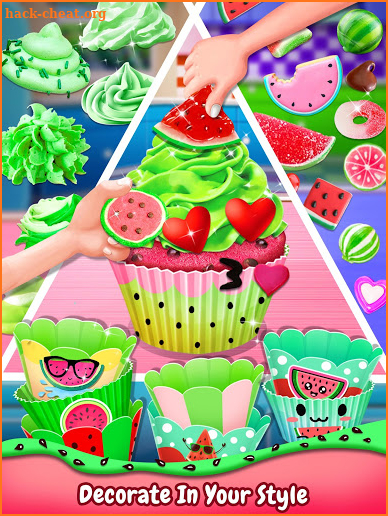 Watermelon Cupcake - Summer Desserts Maker screenshot