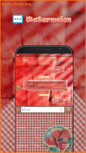 Watermelon skin for Next SMS screenshot
