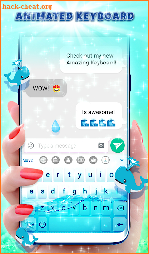 Wave Splash Animated Keyboard + Live Wallpaper screenshot