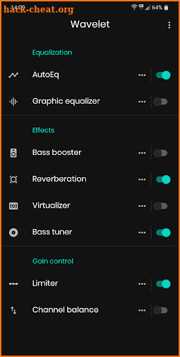 Wavelet: Headphone specific equalization screenshot