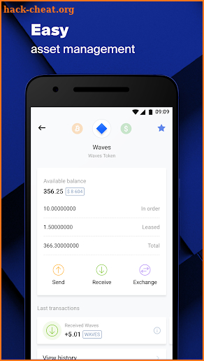 Waves – Bitcoin Wallet screenshot