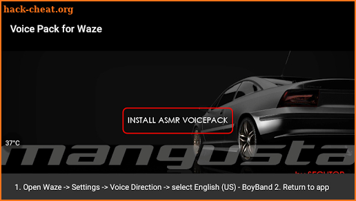 Waze ASMR voicepack Calibra Mangusta screenshot