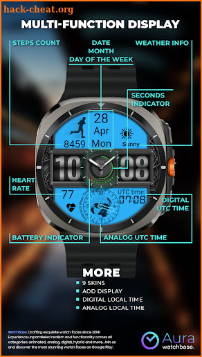WB MegaBoard Hybrid Watch Face screenshot