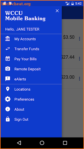 WCCU Mobile Banking screenshot