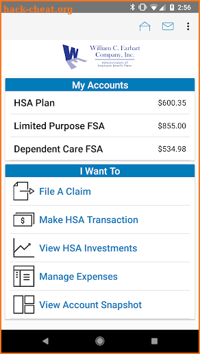 WCE Benefits Portal screenshot