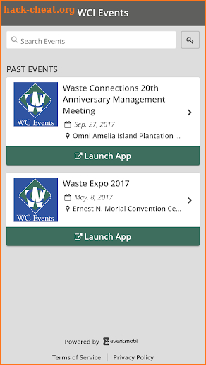 WCI Events screenshot